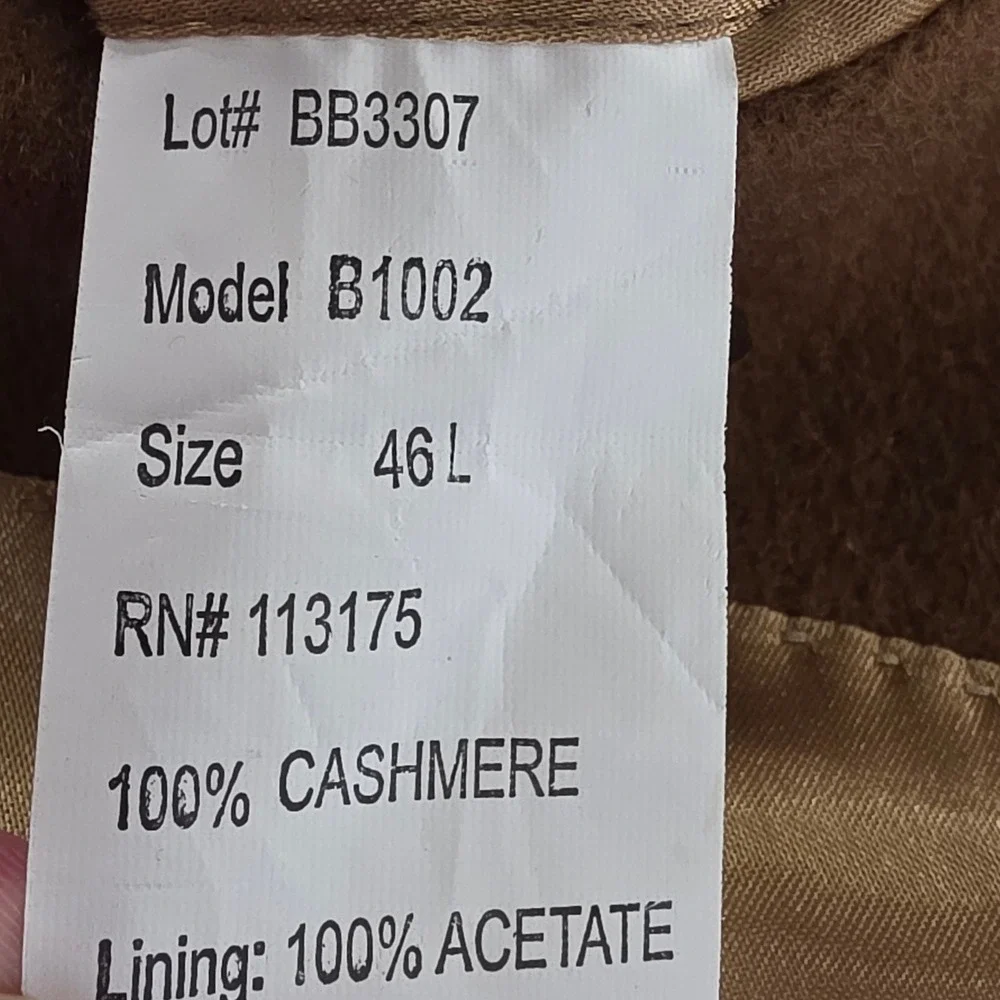 Haspel Blazer Sport‎ Coat B1002 100% Cashmere 2-Button 46L Camel Brown Luxury